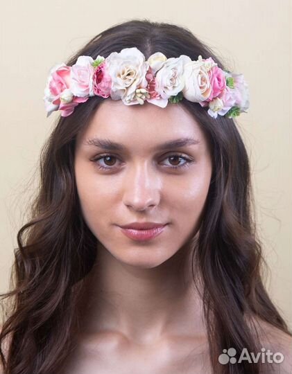 Венок на голову из цветов, аренда