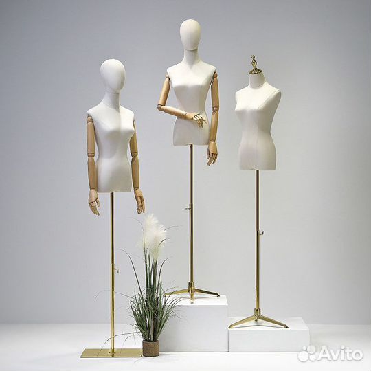 Манекен женский мужской детский с тканью