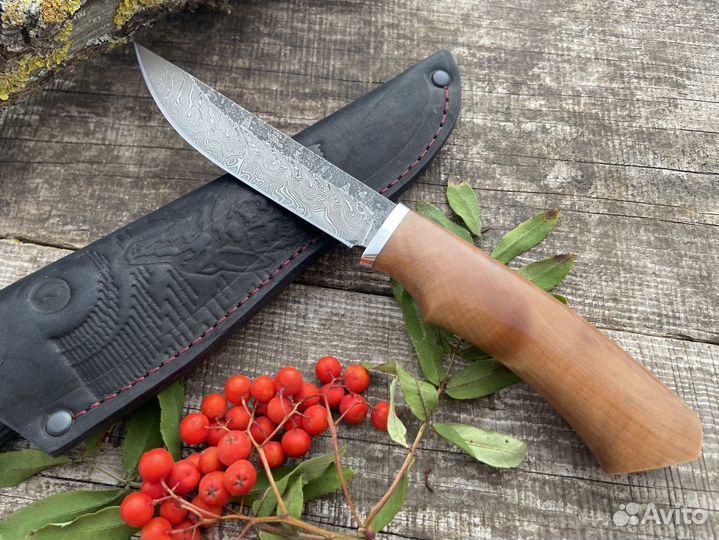 Нож универсальный Волжанин из дамасской стали