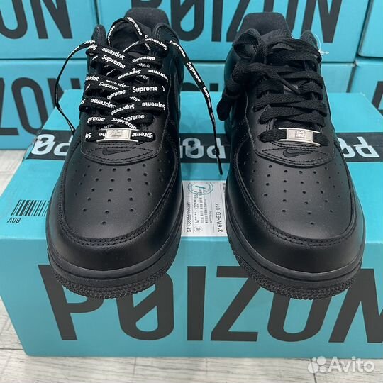 Nike Air Force 1 Supreme black Оригинал