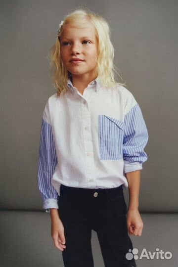 Рубашка zara 116,122,134