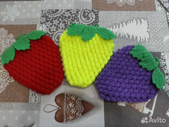 Прихватка ягодка (подставка под горячее)