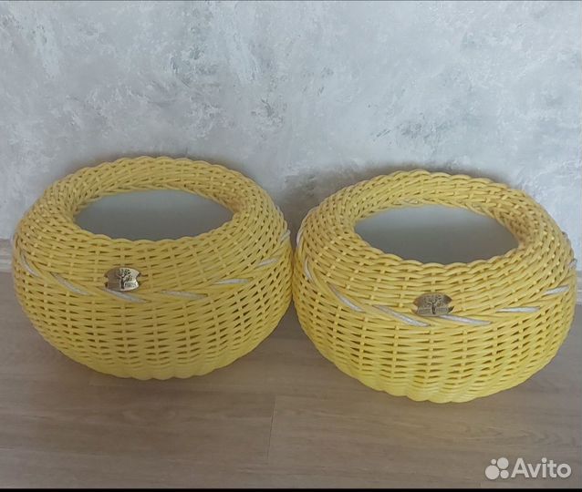 Кашпо из искусственного ротанга 12л