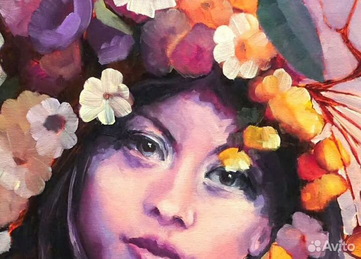 Картина маслом на холсте цветы 