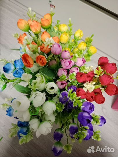 Искусственные цветы букетики для декора