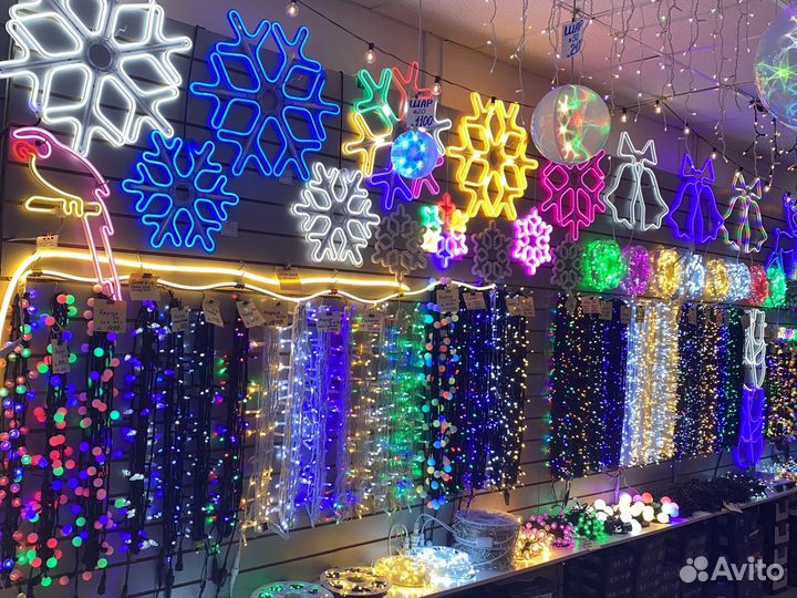 Снежинка Гирлянды уличные Фигуры из неона