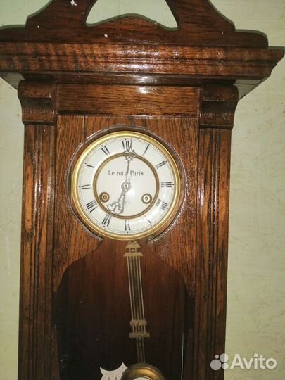 Старинные настенные часы le roi a paris