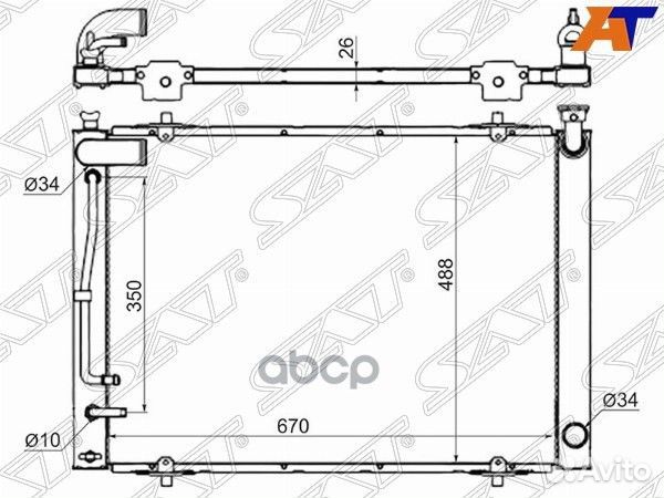 Радиатор Toyota Alphard (H10) 02-08 TY0030-ANH1