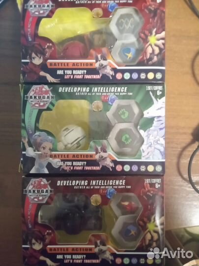 Бакуганы с картами Bakugan Набор 5 шт