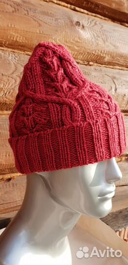 Шапка зимняя женская вязанная