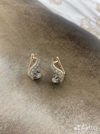 Серьги СССР с бриллиантами