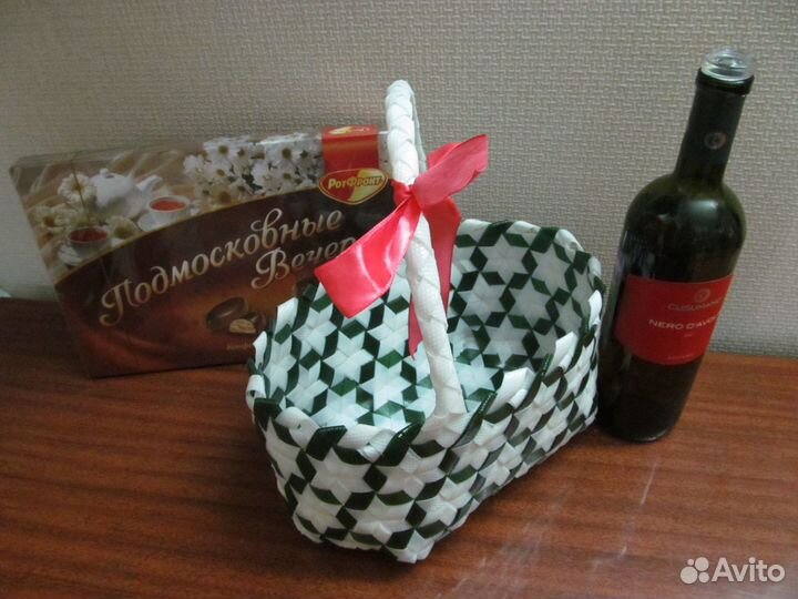 Корзина из пэт-лент