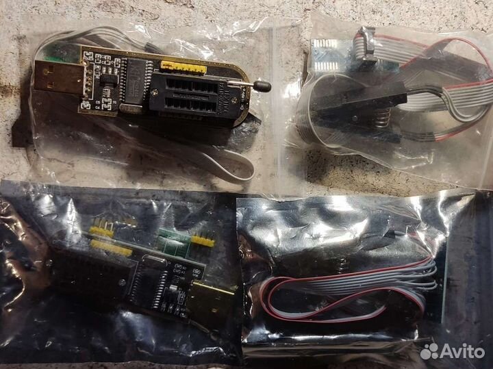 USB Программатор CH341A + клипса SOP8 (прищепка)