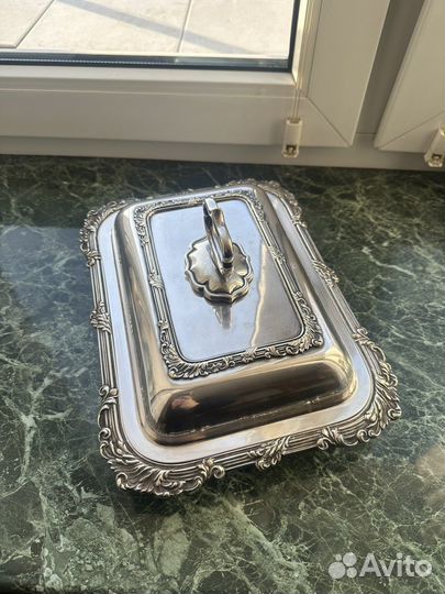 Блюдо серебрение Англия винтаж