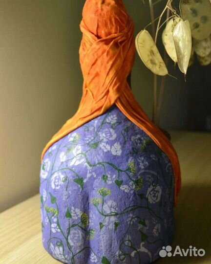 Ваза папье маше для сухоцветов