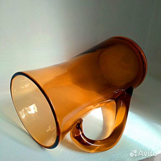 Цветное и гутное стекло. Чехия. Вазочка. Кружка