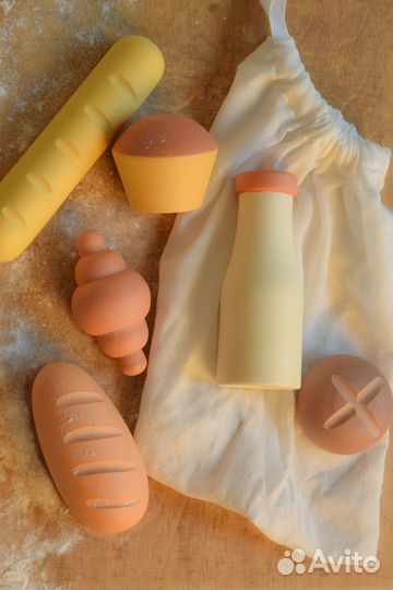 Набор деревянной еды, деревянные игрушки