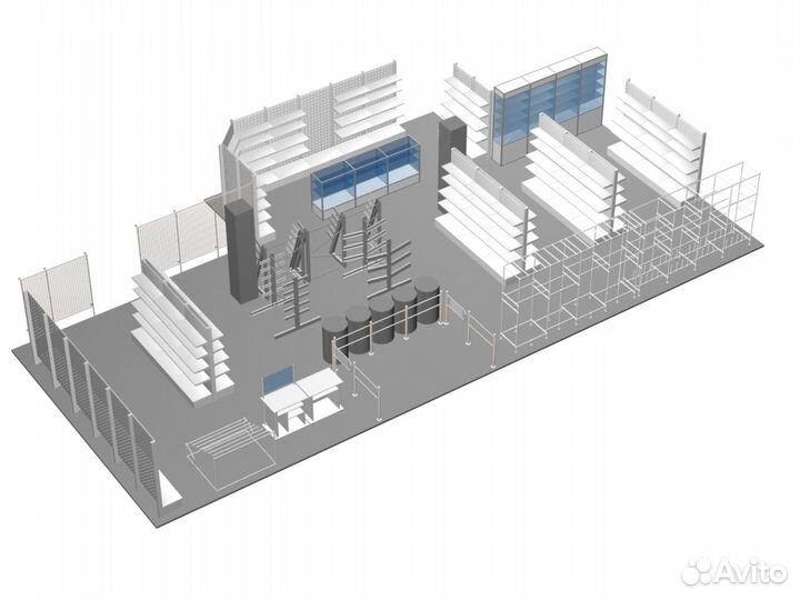 Оборудование для автомагазина и др
