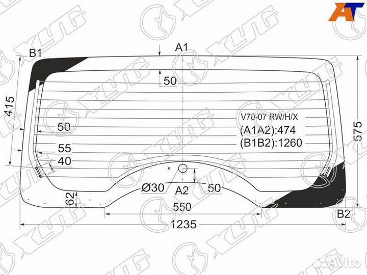 Стекло заднее Mitsubishi Pajero 4