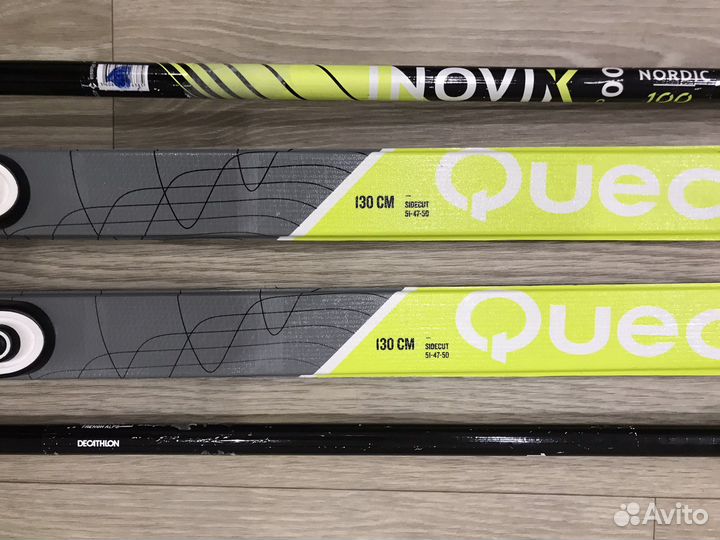 Беговые лыжи Quechua Classic 130 см и палки 100 см