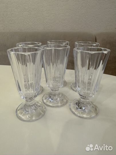 Хрустальные рюмки - лафитники 40 мл новые