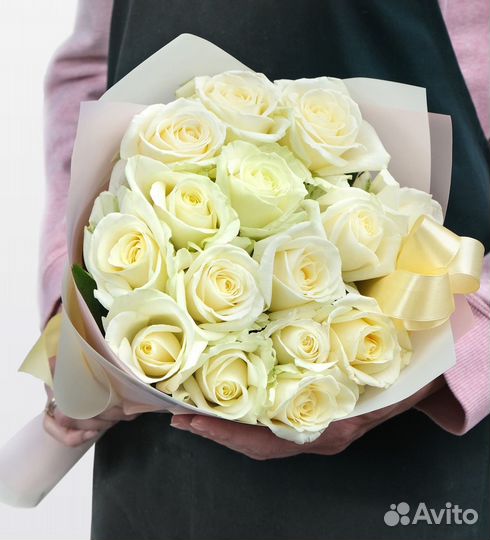 Букет из белых Роз «Воздушное облачко»