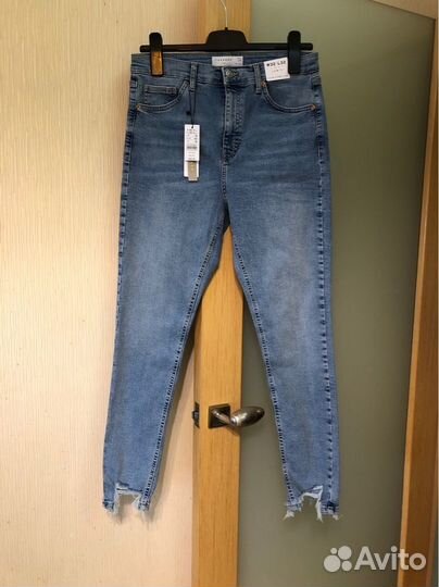 44-46 размер Topshop новые голубые джинсы -skinny