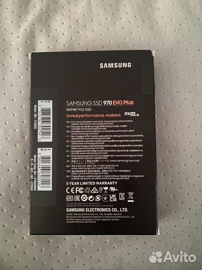 Samsung 970 evo plus 500gb ssd m.2 NVMe