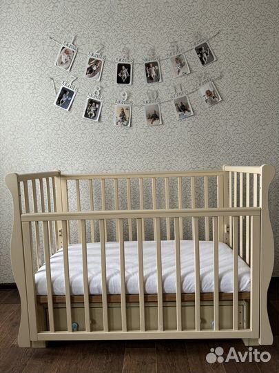 Детская кроватка Лель 120х60 с маятником