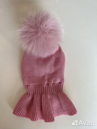 Шапка шлем зимняя для девочки 12m