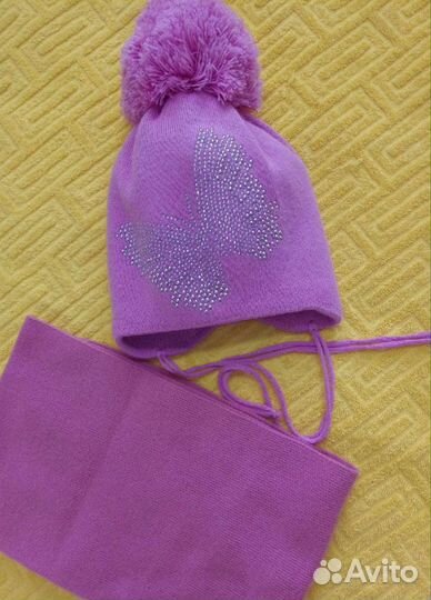 Комплект шапка, шарф