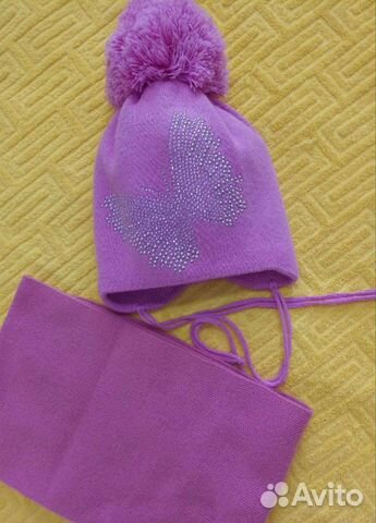 Комплект шапка, шарф