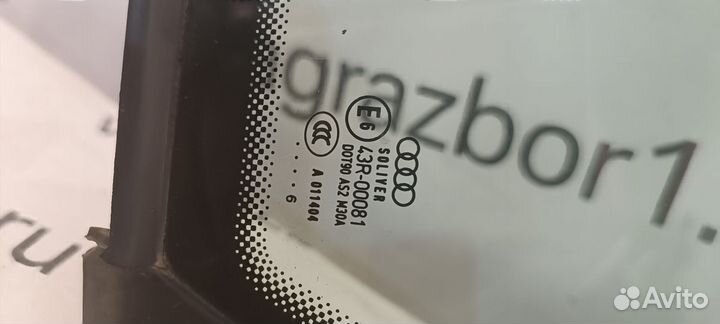 Стекло кузовное глухое правое Audi A6 (C6) III (20