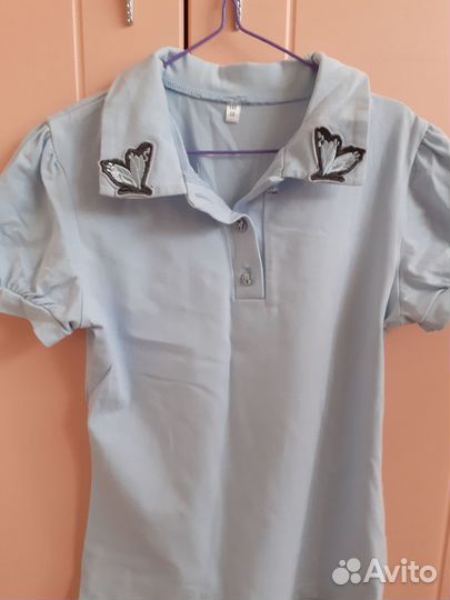 Блузки школьные для девочки 4 штуки