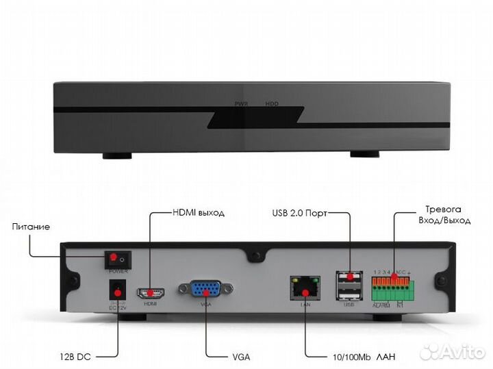 Набор видеонаблюдения Офис Wifi IV2405p