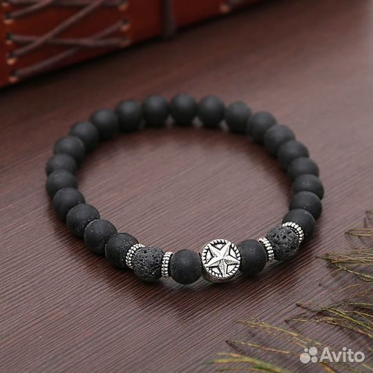 Браслет унисекс Стиль успеха звезда, цвет чёрный