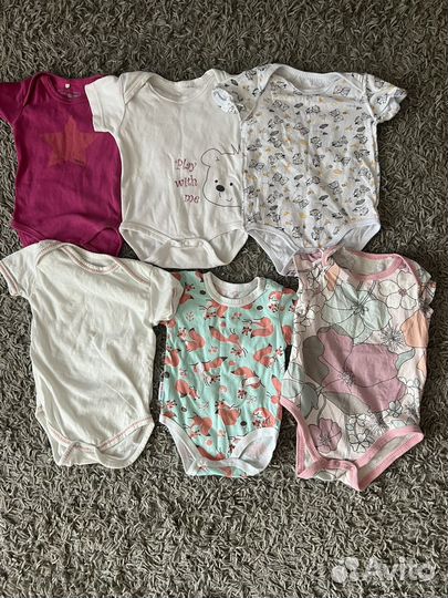 Вещи пакет для девочки от 0 до 3, размер 56-62