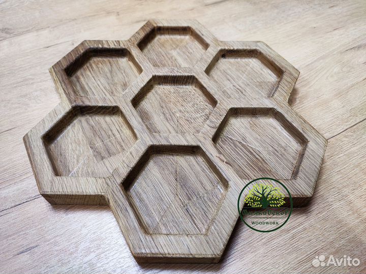 Менажница Соты из высокопрочного массива Дуба