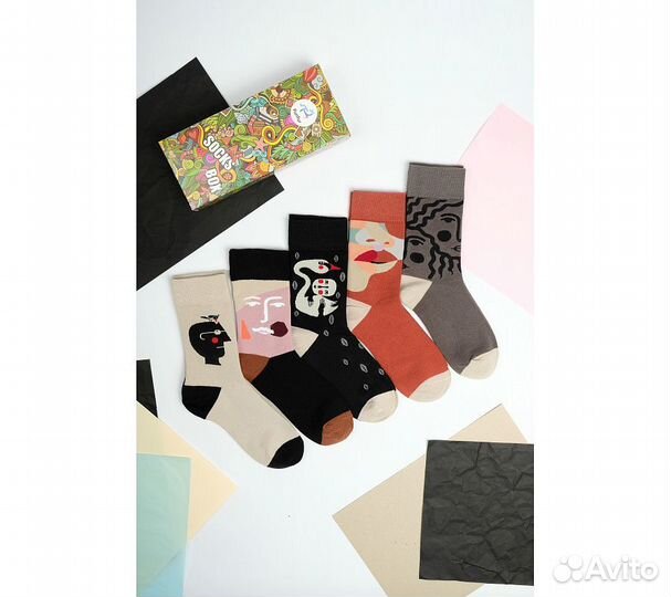 Носки Funfur Abstract в наборе 5 пар