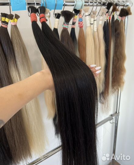 Волосы 70 см с наращиванием темные 1Б