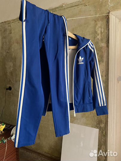 Синий спортивный костюм adidas original XS женский