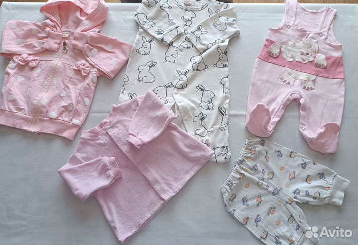 Одежда для девочек пакетом(3-6 мес)
