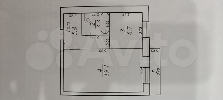1-к. квартира, 34,9 м², 5/5 эт.
