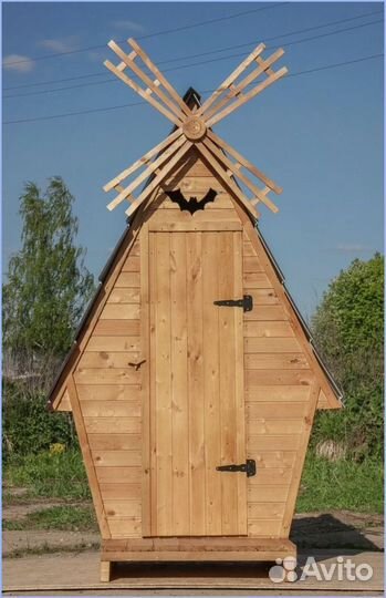 Дачный туалет деревянный с установкой шрэ 366