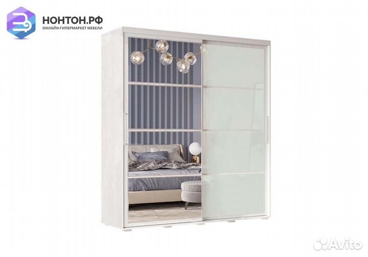 Шкаф-купе Крафт-6 ясень белый