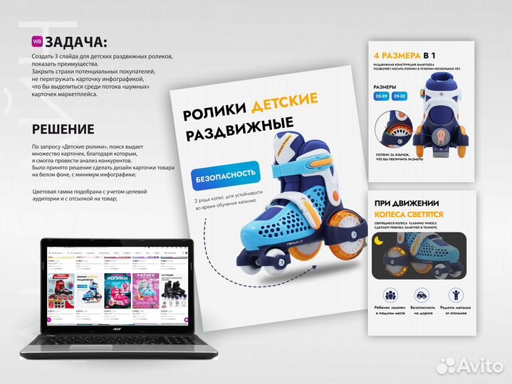 Инфографика. Дизайн карточек для маркетплейсов