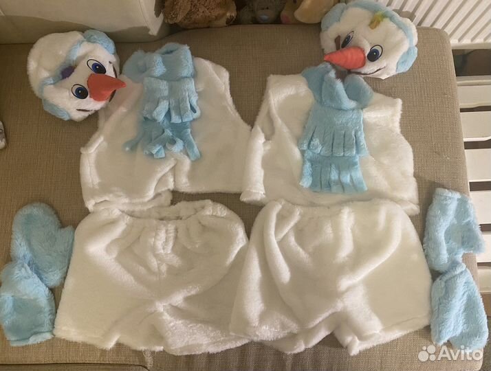 Новогодний костюм снеговика 104