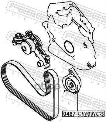 Ролик натяжной 0487-CW6WCS Febest