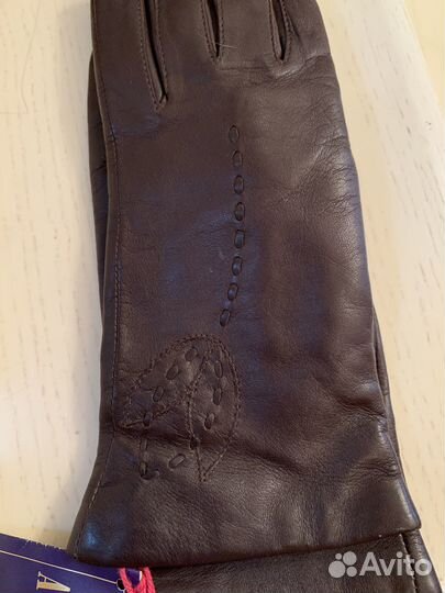 Перчатки женские натуральная кожа S
