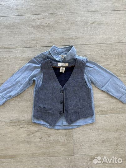 Рубашка h&m с жилетом